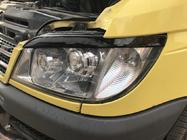 Mercedes Sprinter W901/902/903/904/905 1995–2006 Koplamp eyelids (zwart, ABS, 2000-2006) Mat zwart foto 3