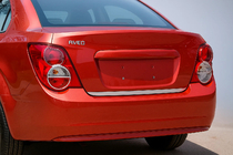 Chevrolet Aveo T300 2011–2020 Kofferkleprand (Sedan, RVS) foto 1