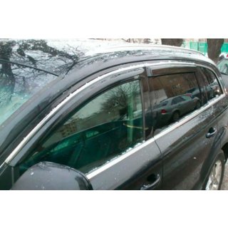 Raamdeflectors met chroomstrip (4 stuks, HIC) Audi Q7 2005–2015 foto 1