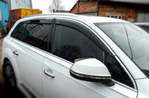 Audi Q7 2015–2026 Raamdeflectors met chroomstrip (4 stuks, HIC) foto 1