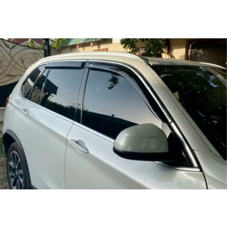 Raamdeflectors met chroomstrip (4 stuks, HIC) BMW X5 F15 2013–2018 foto 4