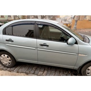 Raamdeflectoren (4 stuks, HIC) Hyundai Accent 2006–2010 foto 1
