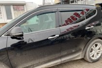 Hyundai Santa Fe 3 2012–2018 Raamwindschermen met chromen sierlijst Long (4 stuks, HIC) foto 2