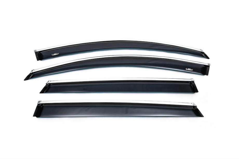 Kia Sorento III UM 2014–2020 Raamdeflectors met chroomstrip (4 stuks, HIC) Image