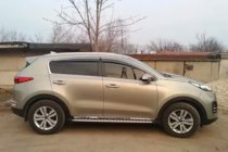 Kia Sportage 2015–2021 Raamdeflectors met chroomstrip (4 stuks, HIC) foto 4