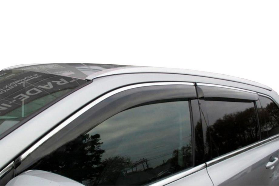 Nissan Juke 2010–2019 Raamdeflectors met chroomstrip (4 stuks, HIC) Image