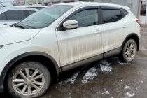 Nissan Qashqai 2014–2021 Raamdeflectors met chroomstrip (4 stuks, HIC) foto 5