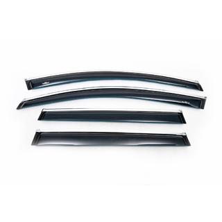 Raamdeflectors met chroomstrip (4 stuks, HIC) Volvo XC70 2007–2013 foto 2