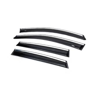 Raamdeflectors met chroomstrip (4 stuks, HIC) Honda CRV 2012–2016 foto 2