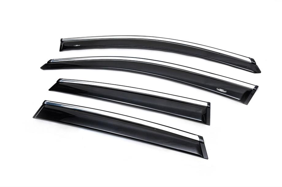 Honda CRV 2012–2016 Raamdeflectors met chroomstrip (4 stuks, HIC) Foto 2