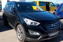 Hyundai Santa Fe 3 2012–2018 Raamdeflectors met chroomstrip (4 stuks, HIC) foto 3