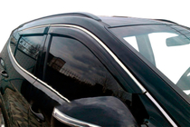 Hyundai Santa Fe 3 2012–2018 Raamdeflectors met chroomstrip (4 stuks, HIC) foto 6