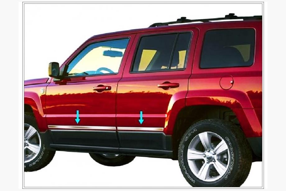 Jeep Cherokee/Liberty 2007–2013 Deurstrips (RVS) Image