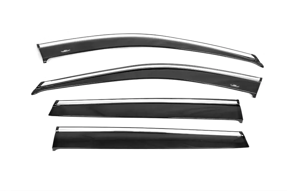 Nissan X-trail T32/Rogue 2014–2021 Raamdeflectors met chroomstrip (4 stuks, HIC) Foto 4