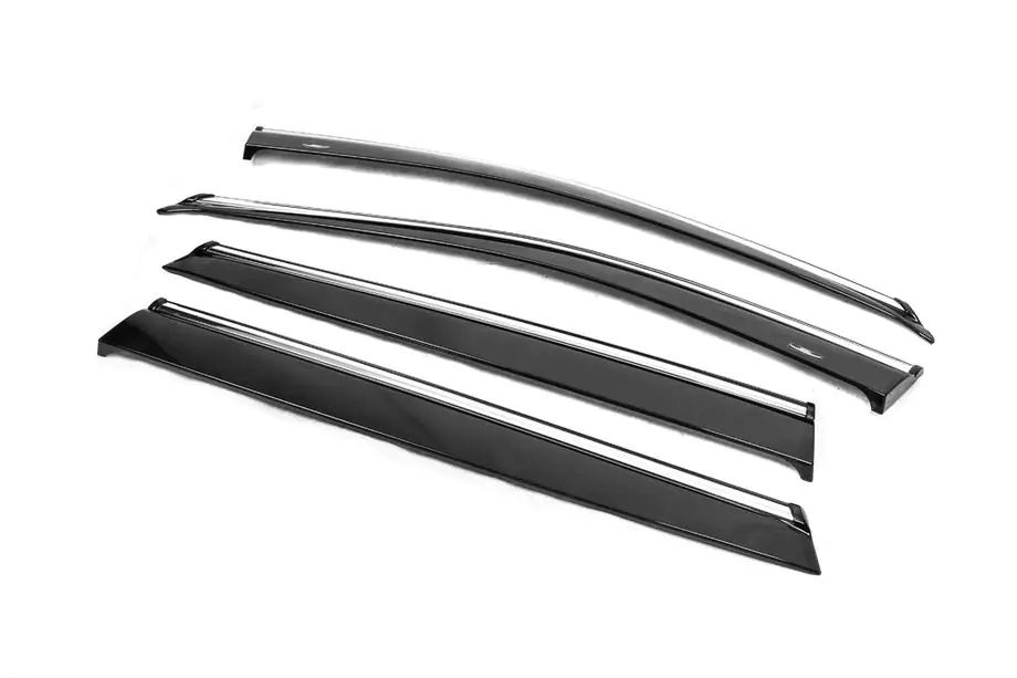 Nissan X-trail T32/Rogue 2014–2021 Raamdeflectors met chroomstrip (4 stuks, HIC) Foto 5