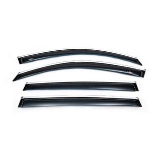 Raamdeflectors met chroomstrip (4 stuks, HIC) Volkswagen Tiguan 2007–2016 foto 4