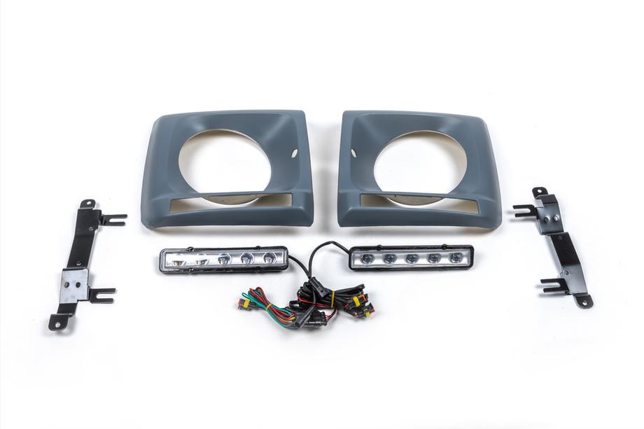 Mercedes G-klasse W463 1990–2018 Koplampcovers met LED (5 diodes, set) Foto 2