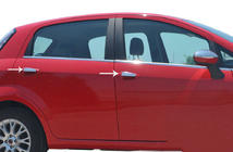 Fiat Punto Grande/EVO 2006–2018 RVS deurgreep covers (4-deurs) OmsaLine - Italiaans roestvrij staal foto 1
