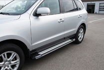 Hyundai Santa Fe 2 2006–2012 Side steps Rainbow (2 st., aluminium) foto 1