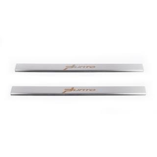 Carmos V1 RVS dorpellijsten (set van 2) Fiat Punto Grande/EVO 2006–2018 foto 2