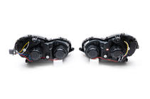 Mercedes C-Klasse W203 2000–2007 Koplampen met LED stadslichten (2 stuks) Donker foto 6