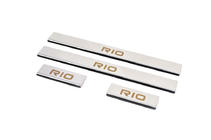 Kia Rio 2005–2011 Carmos instaplijsten (4 stuks, RVS) foto 2