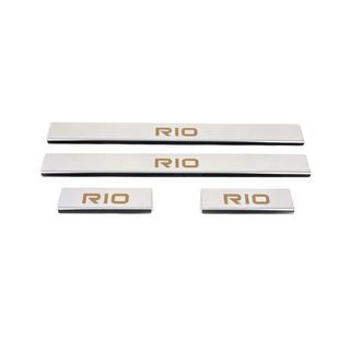 Carmos instaplijsten (4 stuks, RVS) Kia Rio 2005–2011 foto 1
