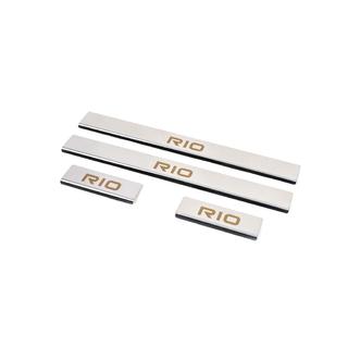 Carmos instaplijsten (4 stuks, RVS) Kia Rio 2005–2011 foto 2