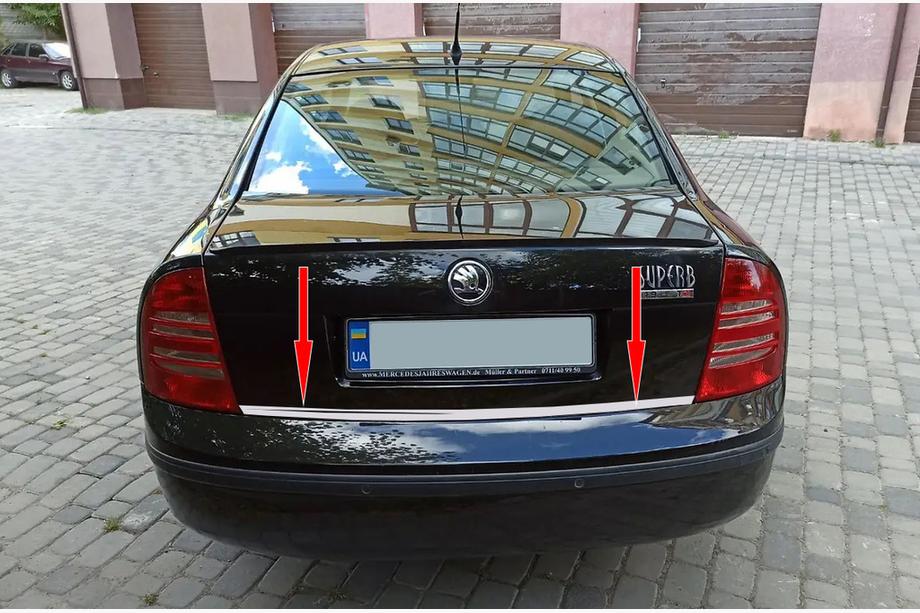 Skoda Superb 2001–2009 RVS kofferbakrand Image