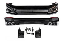 Toyota Land Cruiser Prado 150 2009–2023 Modelista V3-LED voor- en achterbumper lip kit (2017-) Zwarte kleur foto 2