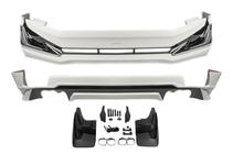 Toyota Land Cruiser Prado 150 2009–2023 Modelista V3-LED voor- en achterbumper lip kit (2017-) Zwarte kleur foto 1