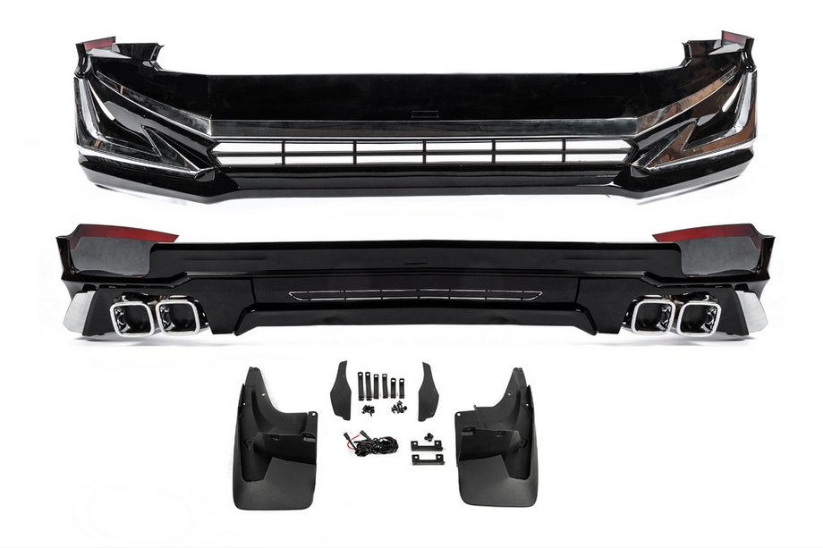 Toyota Land Cruiser Prado 150 2009–2023 Modelista V3-LED voor- en achterbumper lip kit (2017-) Foto 2