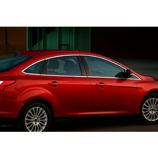 Complete raamomlijsting Sedan (12-delig, RVS) Ford Focus III 2011–2017 foto 1
