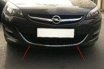 Opel Astra J 2009–2015 OmsaLine RVS beschermlijst voor voorbumper foto 1