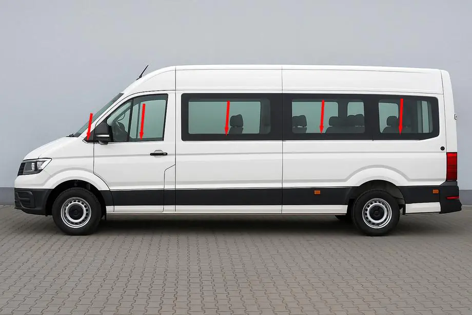 Volkswagen Crafter 2016– Onderste raamsierlijsten lange wielbasis (10 st., RVS) Image