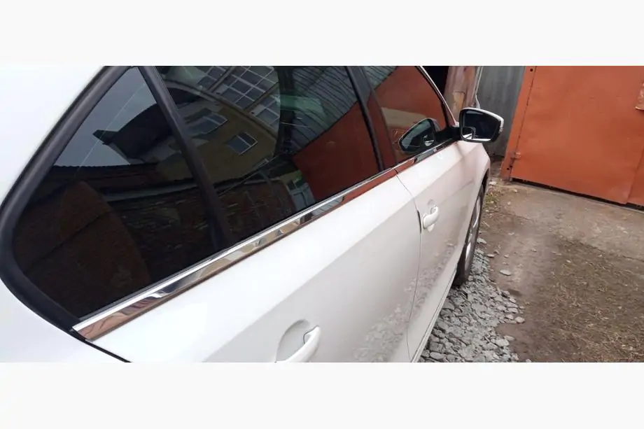 Volkswagen Jetta 2011–2018 Onderste raamlijsten (set 6 st., RVS) Foto 2