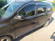 Dacia Lodgy 2012–2022 Raamwindschermen met chromen sierlijst (set van 4, Niken) foto 3