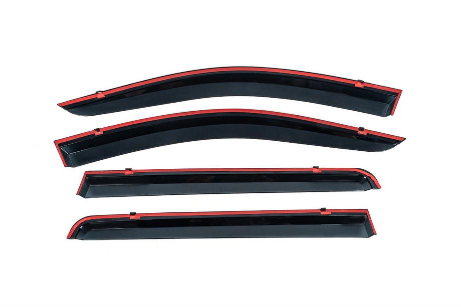 Renault Lodgy 2013–2022 Raamwindschermen met chromen sierlijst (set van 4, Niken) Foto 3