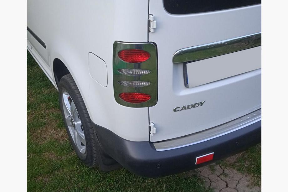 Volkswagen Caddy 2010–2015 RVS achterlichtcovers V2 (2 stuks) Image