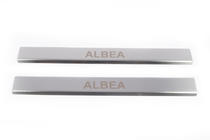 Fiat Albea 2002–2012 Carmos instaplijsten (2 stuks, RVS) foto 2
