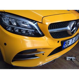 Chroom mistlampafdekkingen voor AMG (4 stuks) Mercedes C-klasse W205 2014–2021 foto 2