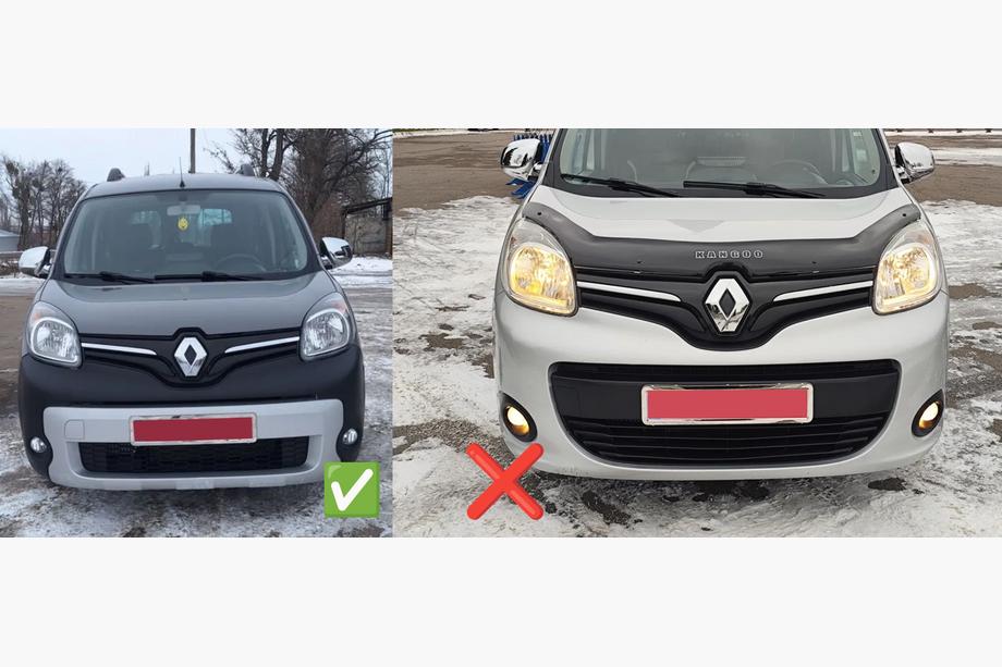 Renault Kangoo 2008–2020 Winterafdekking voor onderste grille (2013+) Mat Foto 4