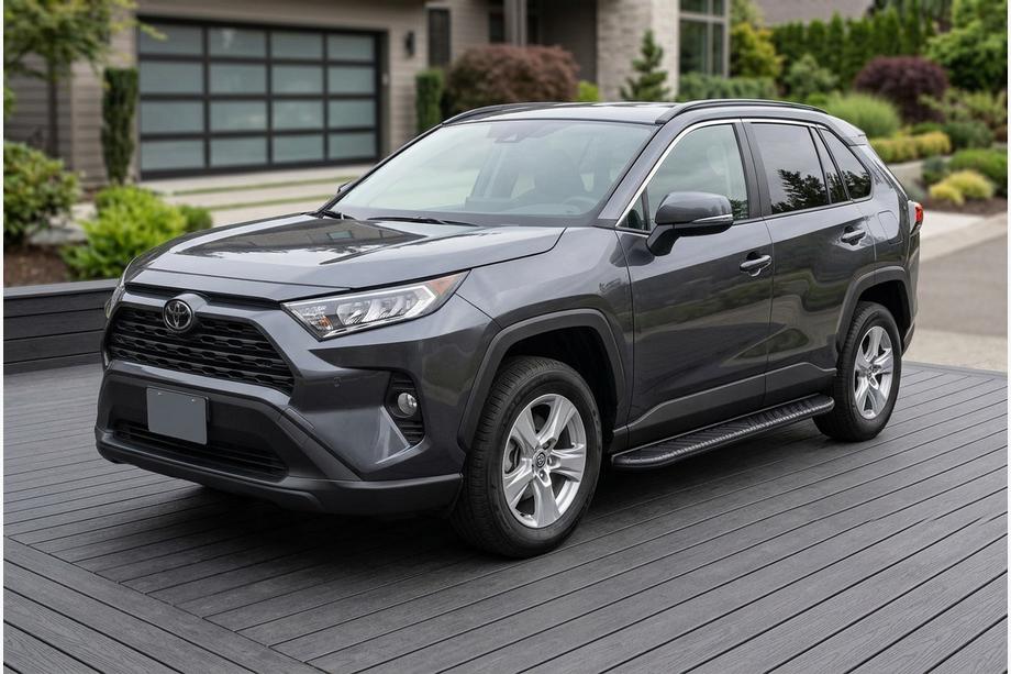 Toyota Rav 4 2019–2025 Side steps Bosphore Black (set van 2, aluminium) Image