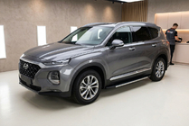 Hyundai Santa Fe 4 2018–2023 Fullmond side steps (2 stuks, aluminium) foto 1