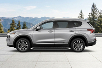 Hyundai Santa Fe 4 2018–2023 Side steps Tayga Black (2 stuks, aluminium) foto 1