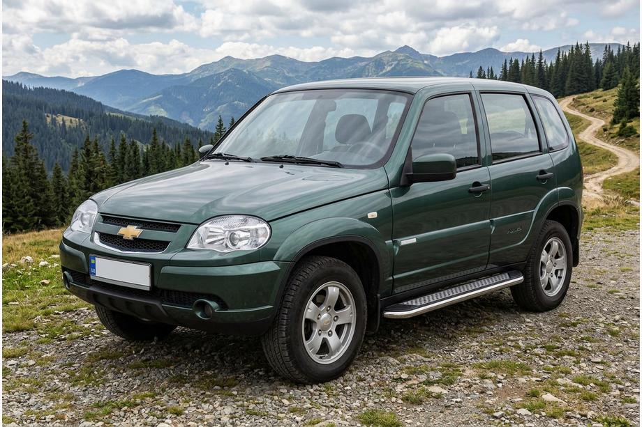 Chevrolet Niva 1998–2020 Zijtreden Maydos V2 (2 st., aluminium/RVS) Image