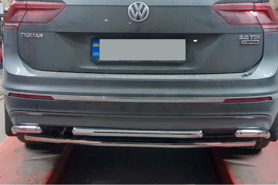 Volkswagen Tiguan 2016–2023 Achterbeschermbeugel AK001-2 (RVS) Foto 3