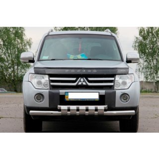 Voorste bullbar ST015-13 (RVS) Mitsubishi Pajero Wagon IV 2006–2021 foto 1