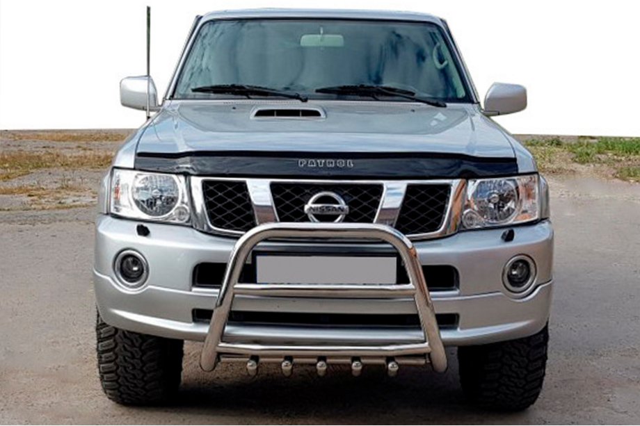 Nissan Patrol Y61 1997–2011 Bullbar QT007 (RVS) Image