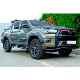 Texas bullbar / frontbeschermbeugel voor 2020+ (76 mm, zwart) Toyota Hilux 2015– foto 3